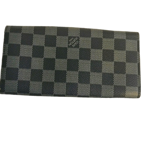 New Vintage LOUIS VUITTON Porte Monnaie Credit Wallet Damier Leather N61725 Grey - Picture 6 of 6